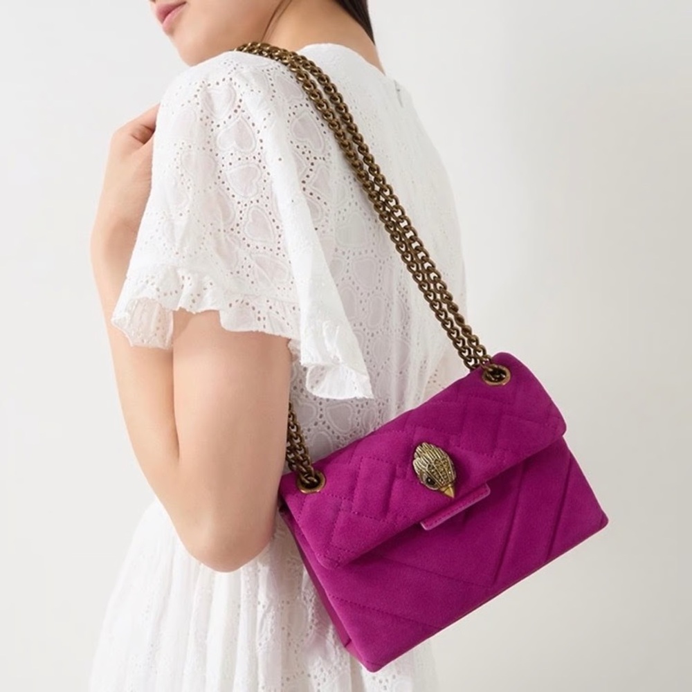 ‼️NEW Kurt Geiger Mini Kensington Suede Convertible Shoulder Bag Crossbody Bag